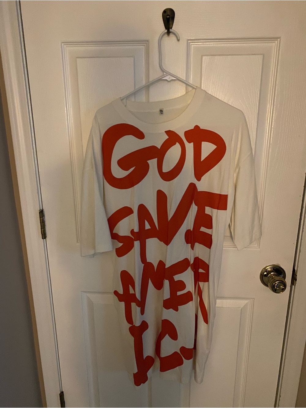 R13 White Mini Dress with Bold Red Graphic - Picture 2 of 9